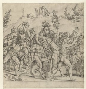 Triumph des Bacchus, mittlere Platte