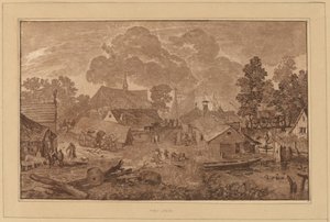 Dorf mit Teich, ca. 1782