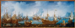 Die Seeschlacht bei Gibraltar am 25. April 1607