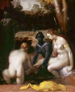 Bathseba beim Baden von Cornelis Cornelisz. Haarlem van