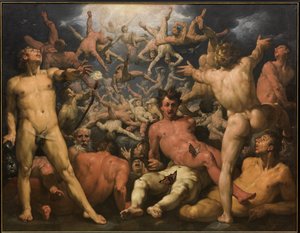 Der Fall der Titanen, ca. 1590 von Cornelis Cornelisz. Haarlem van