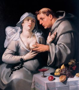 Ein Mönch und eine Nonne