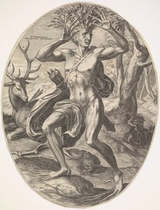 Kyparissos aus der Serie Die ländlichen Götter, 1565 von Cornelis Cort