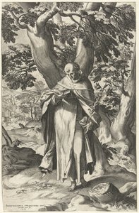 Der heilige Dominikus, ein Buch lesend
