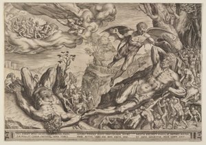 Herkules von Pygmäen belagert von Cornelis Cort