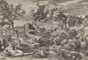 Ruggiero rettet Angelica von Cornelis Cort