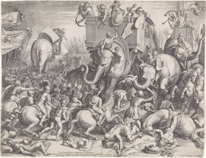 Schlacht bei Zama zwischen Scipio und Hannibal