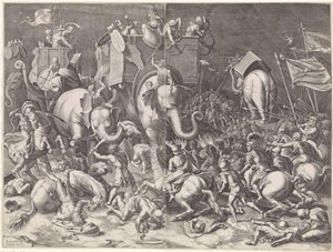 Schlacht bei Zama zwischen Scipio und Hannibal, bei Nacht