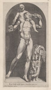 Speculum Romanae Magnificentiae: Bacchus auf den Schultern eines Satyrs, 16. Jahrhundert