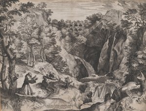 Der heilige Franziskus empfängt die Stigmata, 1567 von Cornelis Cort