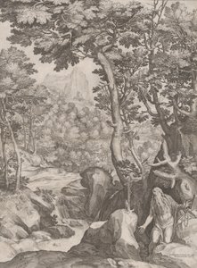 St. Onuphrius in der Wüste von Cornelis Cort