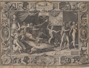 Die Verleumdung des Apelles, 1602 von Cornelis Cort
