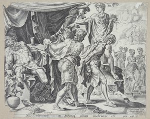 Die Verspottung Noahs von Cornelis Cort