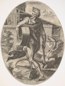 Triptolemus aus Die ländlichen Götter, 1565 von Cornelis Cort