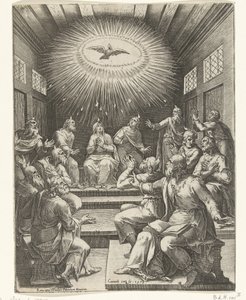 Ausgießung des Heiligen Geistes von Cornelis Cort