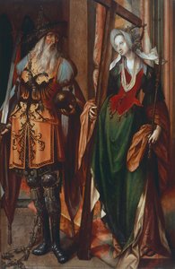 Der Kaiser Konstantin und die Heilige Helena, auf Holz gemalt