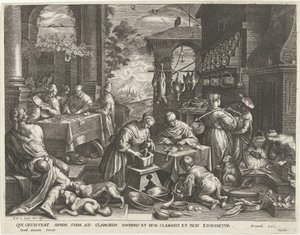Gleichnis vom reichen Mann und dem armen Lazarus von Cornelis Galle (I)
