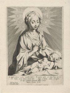Maria betet das Christuskind an von Cornelis Galle (I)