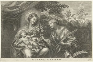Maria mit Kind und die Heilige Katharina von Alexandrien von Cornelis Galle (I)