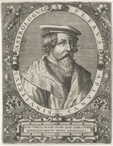Porträt von Petrus Apianus (Petrus Apianus Binuitzius) von Cornelis Galle (I)