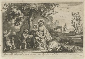 Maria mit Kind und Johannes dem Täufer von Cornelis Galle (II)
