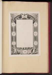 Randillustration mit zwei Putti "Scientia, Fortitvdo, Pietas, Timor-DNI, Sapientia, Intellectvs, Consilivm"