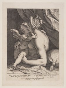 Venus und Amor von Cornelis Galle I