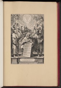 Titelseite für Balthasar Cordiers "Opera S. Dionysii Areopagitae, I" von Cornelis Galle I after Sir Peter Paul Rubens