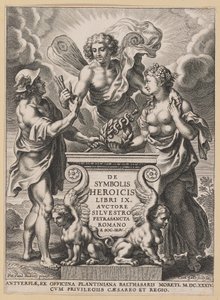 Titelseite für Silvester Pietrasanta, De Symbolis Heroicis von Cornelis Galle I after Sir Peter Paul Rubens