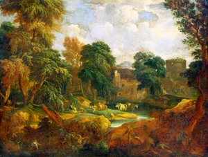 Flämische Landschaft, 17. oder frühes 18. Jahrhundert