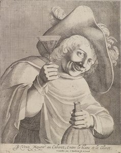 Mann mit einem Glas von Cornelis I Danckerts
