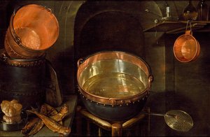 Stillleben mit Küchenutensilien, frühes 17. Jahrhundert von Cornelis Jacobsz Delff