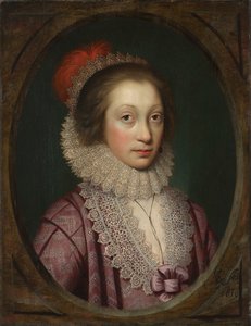 Porträt einer Frau, möglicherweise Elizabeth Boothby von Cornelis Jonson (called Jonson van Ceulen)