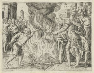 Philister verbrennen Simsons Frau und Schwiegervater