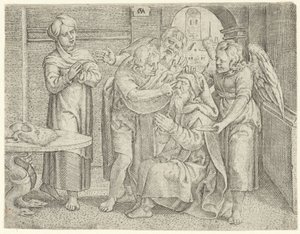 Heilung von Tobit (Geschichte von Tobias) von Cornelis Massijs