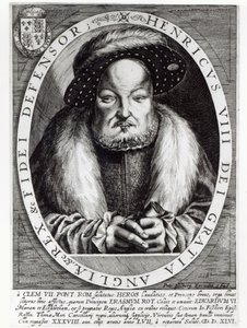 Porträt von Heinrich VIII., graviert von Peter Isselburg, 1646