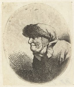 Büste einer alten Frau, im Profil von Cornelis Pietersz. Bega