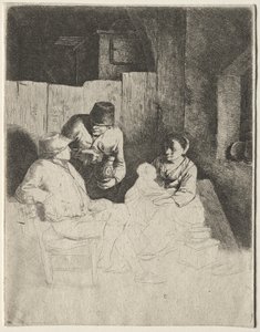Die Mutter sitzt in einem Gasthaus, Mitte 1600er