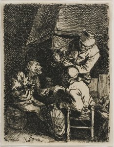 Drei Bauern am Kamin von Cornelis Pietersz. Bega