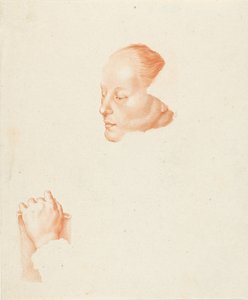 Porträt einer jungen Frau von Cornelis Ploos van Amstel (signed by artist)