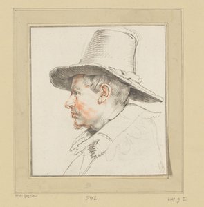 Porträt eines unbekannten Mannes von Cornelis Ploos van Amstel (signed by artist)