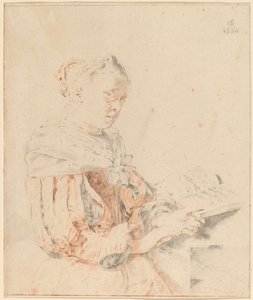 Junges Mädchen am Klavier von Cornelis Ploos van Amstel