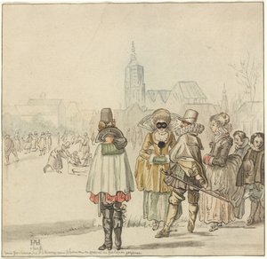 Der Winterkönig auf dem Eis von Cornelis Ploos van Amstel after Hendrick Avercamp
