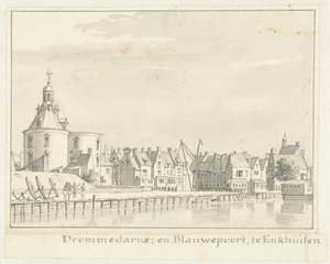 Die Drommedaris und Blauwepoort in Enkhuizen von Cornelis Pronk