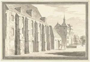 Ansicht der Kirche und des Hauses in Ootmarsum