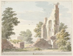 Ruinen des Schlosses Ruwiel von Cornelis Pronk