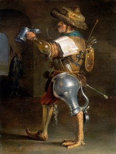 Anthropomorphe Figur eines Mannes (eines von einem Paar) von Cornelis Saftleven