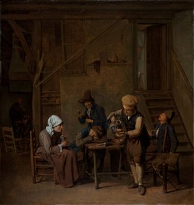 Bauern in einem Innenraum von Cornelis Schaeck