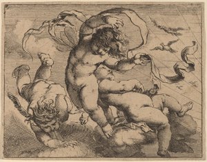 Drei fliegende Putti