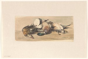 Stillleben mit vier Enten